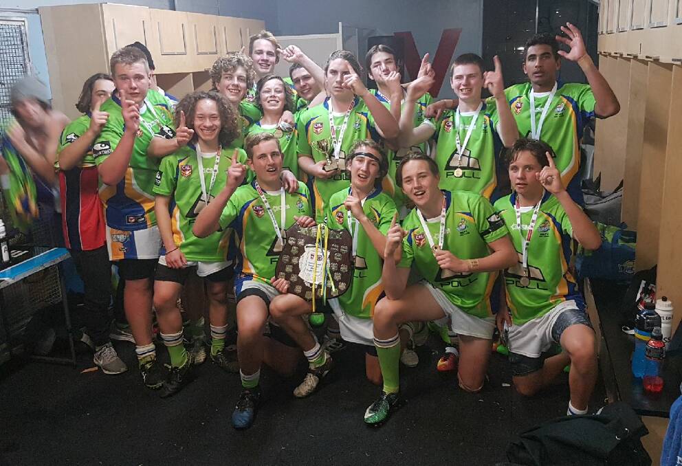 CELEBRATION: The Culburra Dolphins under 16s side defeated Wests on Saturdya in their grand final at WIN Stadium. Photo: JAKKI HAYDOCK