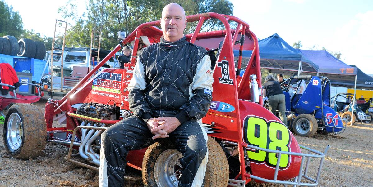 Champion: Sydney's Rob Eyeington will defend the 2016 NSW Compact Speedcar Championship on Saturday at Falcones Bread Nowra Speedway. Picture: Maximum Action Photography
