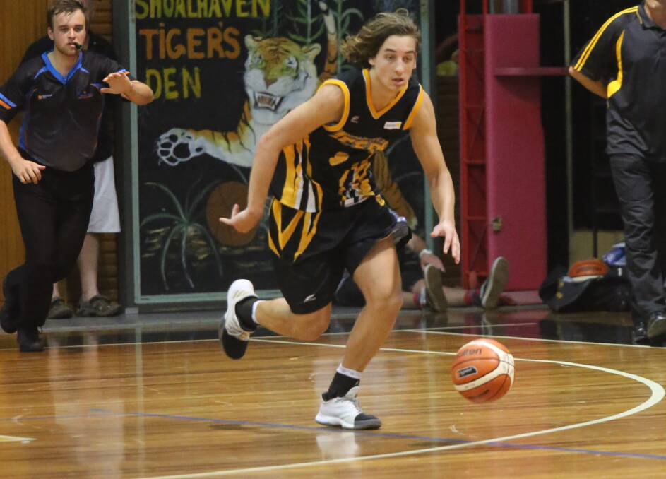 WEAPON: Shoalhaven Tigers' Bruce Ozolins was equal top-scorer for his team on Saturday with 20 against North Sydney. Photo: ROBERT CRAWFORD