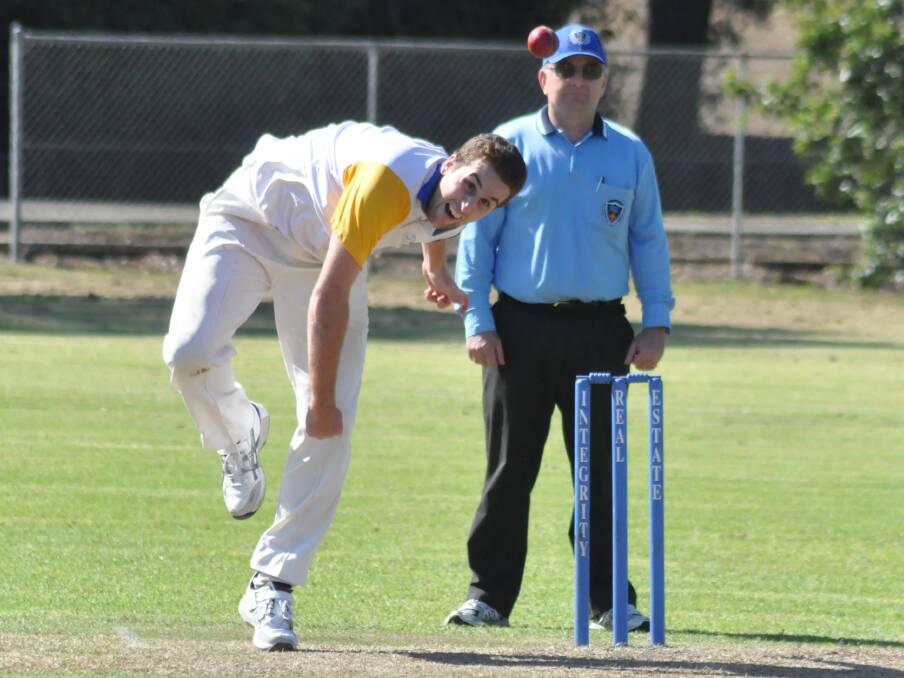 COMING IN HOT: Former Bomaderry bowling star Jordan Matthews, who took 69 wickets in the 2014/15 season - his last with the Tigers, will make a return to the blue and gold this summer. Photo: DAMIAN McGILL