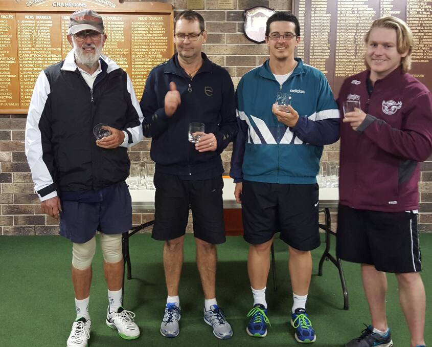 THURSDAY DIVISION ONE RUNNERS-UP: Col Armstrong,  Steve Akehurst, Joel Lord and Matty Isackson