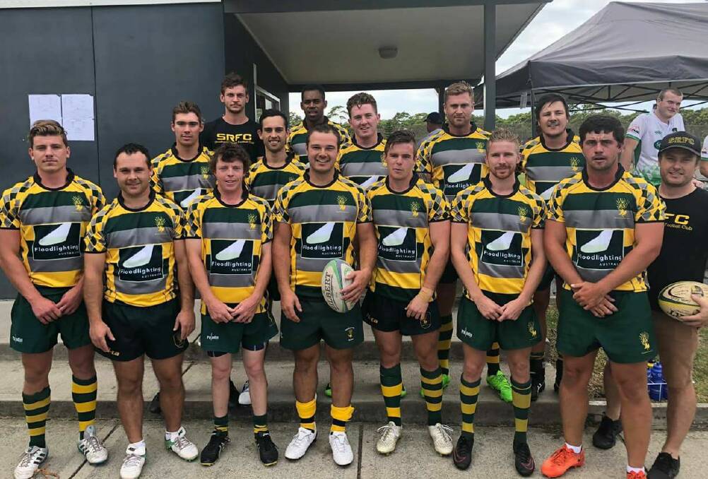 CLUB PRIDE: The Shoals team that reached the grand final of the Newcastle Sevens at the weekend - losing to Lakes Rugby Club 19-17.