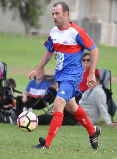MAN ON A MISSION: The play of Gerringong defender Mike Binney has been a big reason why his team have only conceded four goals this season. Photo: DAMIAN McGILL