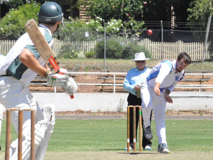 SPEED MACHINE: North Nowra-Cambewarra's Justin Weller took two wickets against Nowra at the Nowra Showground on Saturday. Photo: DAMIAN McGILL