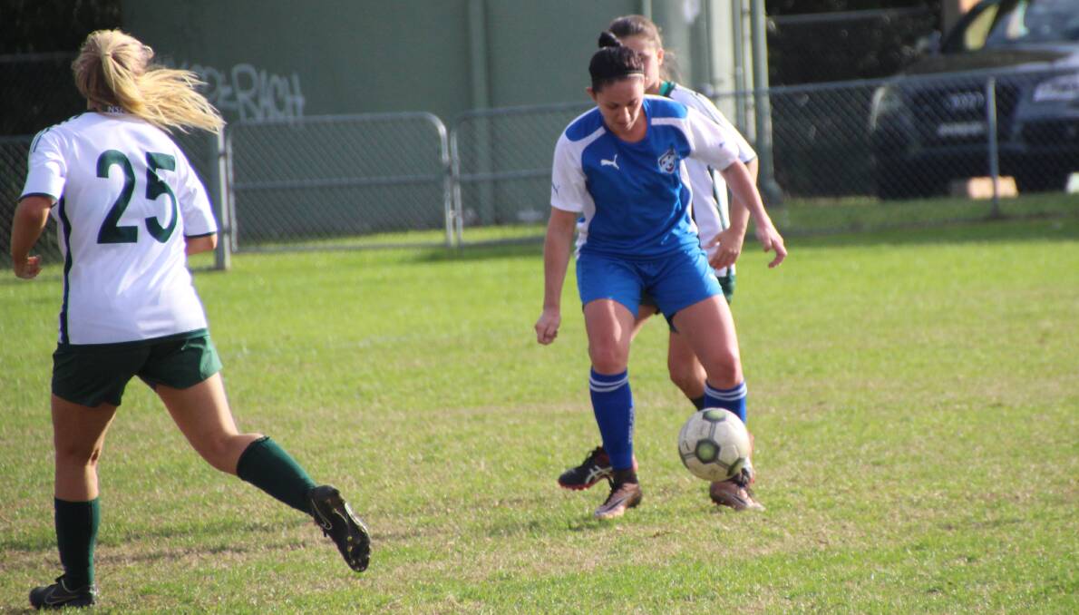 Improved effort: Kellie Brown in action against Northern Tigers. Southern Reserves lost the match 2-0.