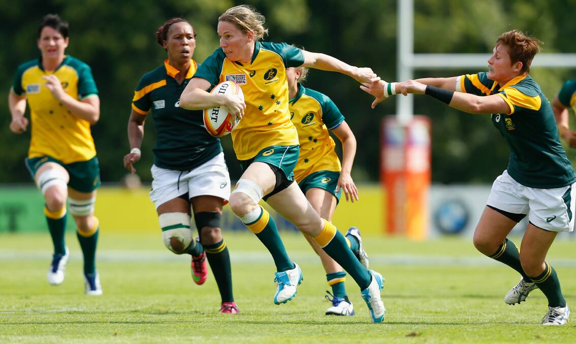 Vincentia's Ashleigh Hewson in action for the Wallaroos. Photo: GETTY IMAGES