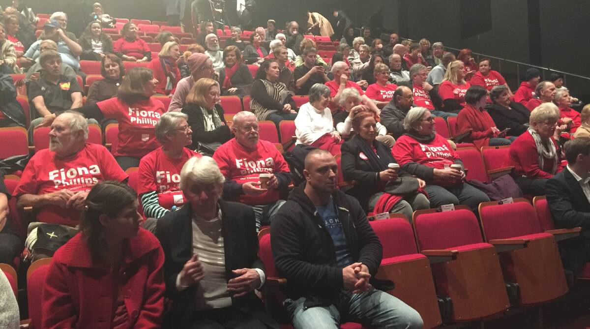 PARTY FAITHFUL: Labor Party members await the arrival of Opposition Leader Bill Shorten on Tuesday night. By the time Mr Shorten arrived, it was standing room only.