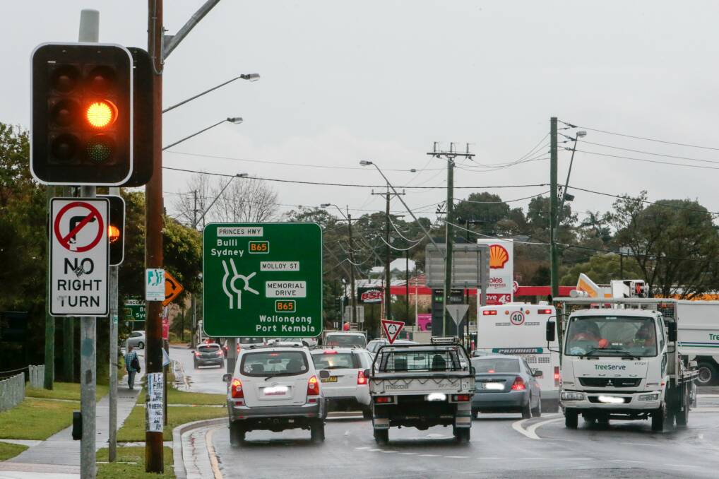 Busy: Traffic can slow down due to congestion on the Princes Highway through Bulli. Picture: Adam McLean