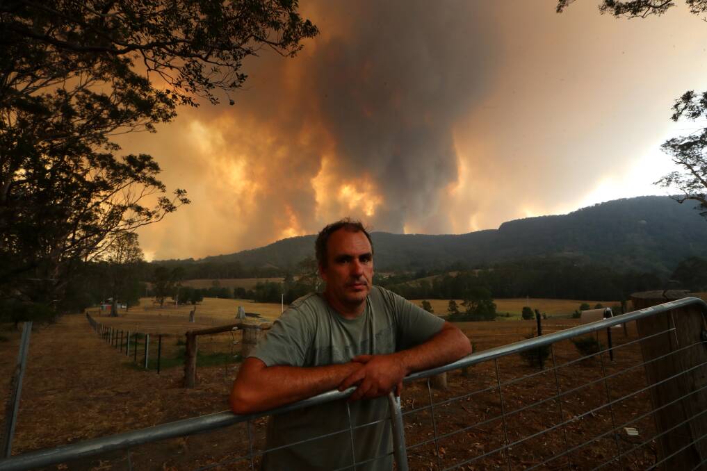 Michael Waples and his mother planned to stay in their home to put out spot fires. Picture: Sylvia Liber