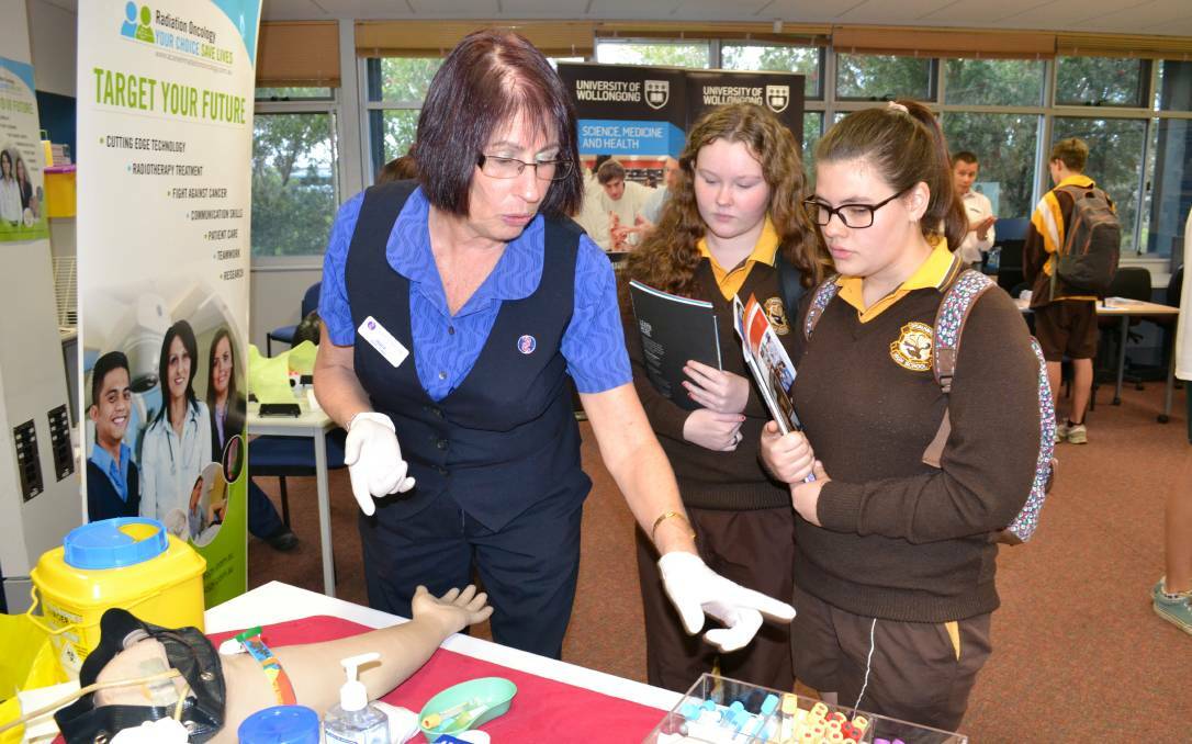 LEARNING: Students get a hands-on experience at a previous year's Shoalhaven Careers Expo.