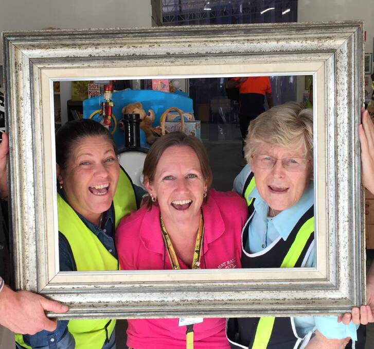 HELPERS: Donna Braddick, Tina Hill and Fay Brandon from Vinnies look forward to the store's official opening on Monday. Photo: Adam Wright