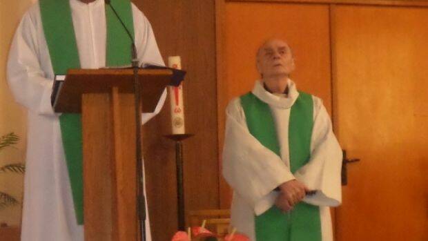 Priest identified as Father Jacques Hamel (right), 84, was killed by knifemen in a church in France. Photo: Supplied
