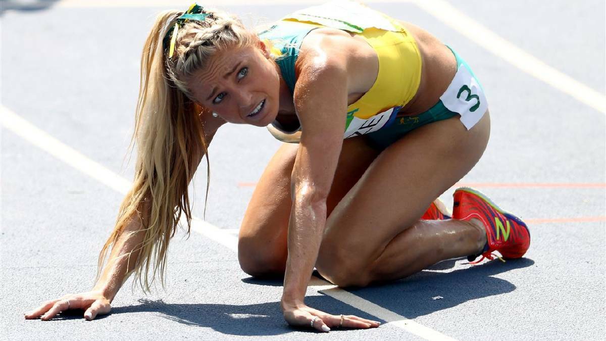 DAY 10: Genevieve Lacaze of Australia reacts after competing in the Women's 3000m Steeplechase final on Day 10 of the Rio 2016 Olympic Games at the Olympic Stadium on August 15, 2016 in Rio de Janeiro, Brazil. Photo: Ian Walton/Getty Images