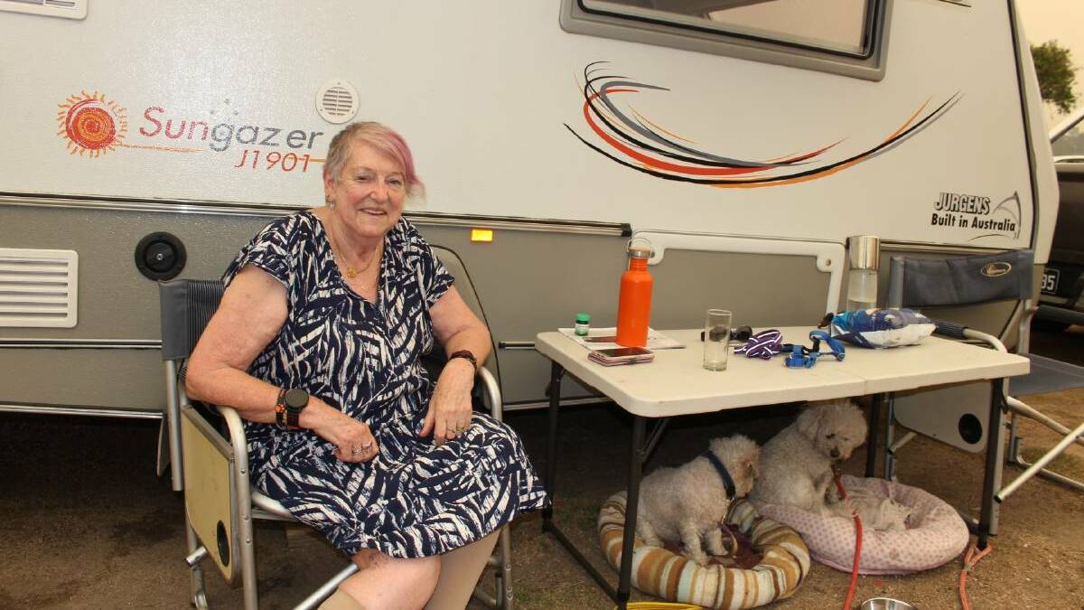 Merlene Stuart says she's in a good position with her campervan that has a shower and toilet.
