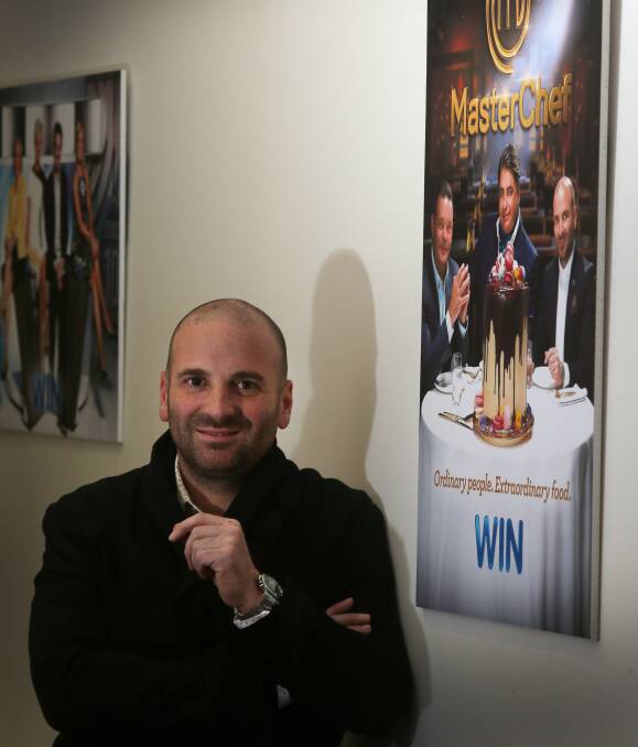 'A positive step': MasterChef's George Calombaris joined other Ten personalities at WIN's headquarters on Wednesday night. 