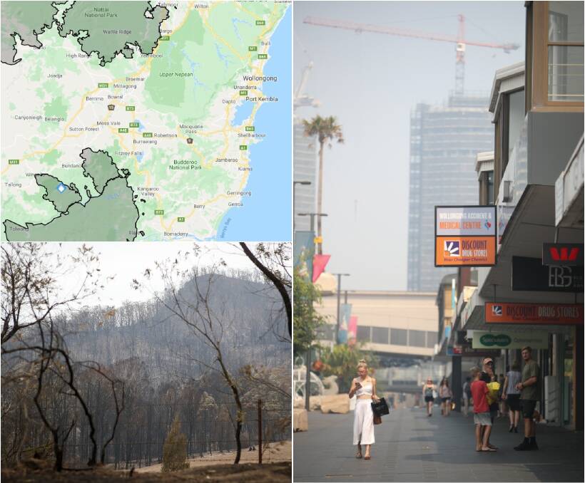 Edging closer: Relatively unscathed in the bushfire crisis, the Illawarra's three councils have been assisting their neighbours and firming up emergency plans in case a fire ignites.