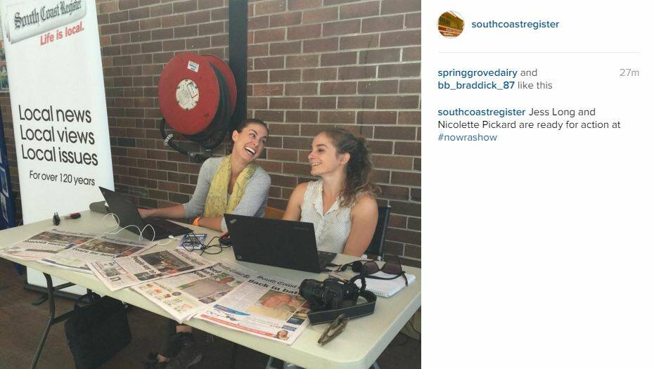 NewsNow: South Coast Register journalists Jessica Long and Nicolette Pickard are rolling live coverage from the 2016 Nowra Show.
