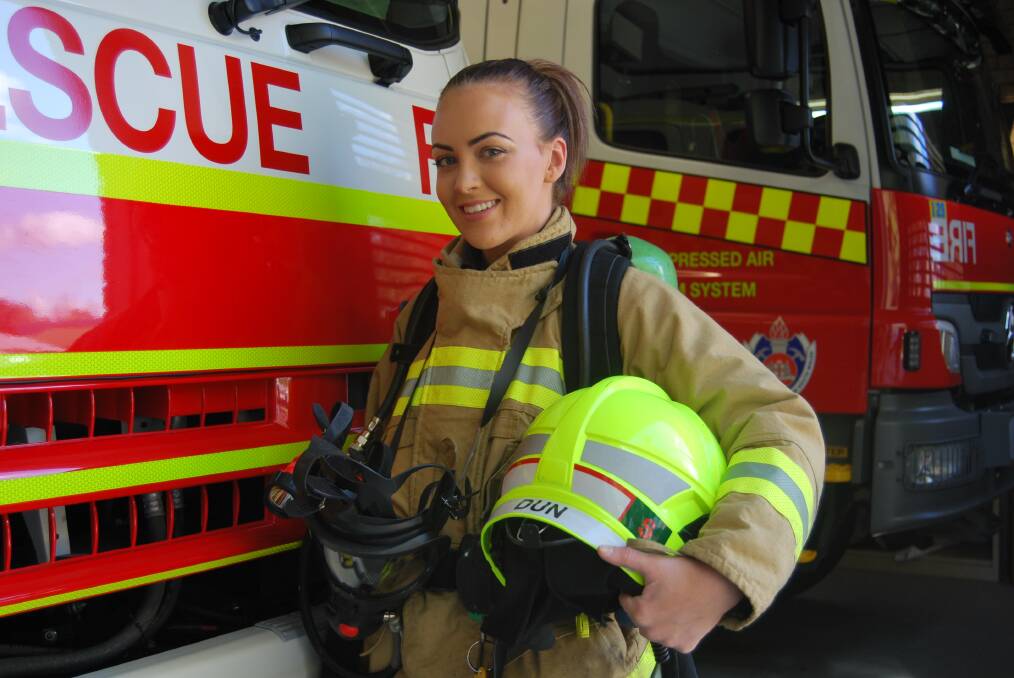 READY TO RACE: Nowra's Hayley Dun took part in the Firefighters Climb for Motor Neurone Disease in October, 2016, and will do so again in 2017.