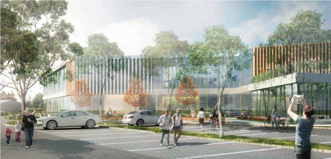 REDESIGN: Architects of the Bay and Basin community hub will be asked to redesign the building without including the library. Picture: Artist's impression, Shoalhaven City Council