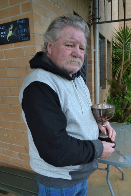 James Crilly in his Huskisson home before he fell ill early in the month. Picture: Rebecca Fist