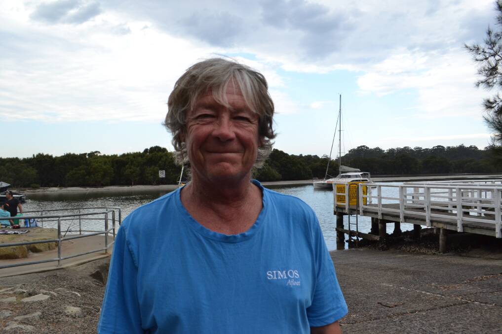 Ron 'Simo' Simpson at Woollamia Boat Ramp, pleased to hear about the artificial reef set for Jervis Bay. Picture: Rebecca Fist