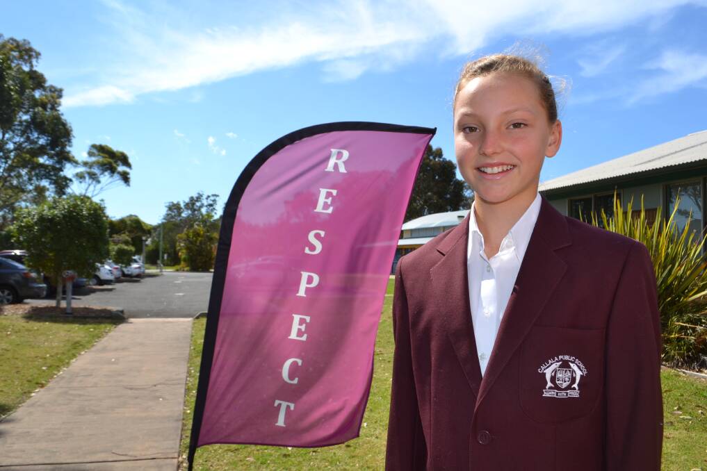 BRIGHT SPARK: Callala Bay Public School Year 6 student Parri Barrel looks forward to the state public speaking competition on Friday. Picture: Rebecca Fist