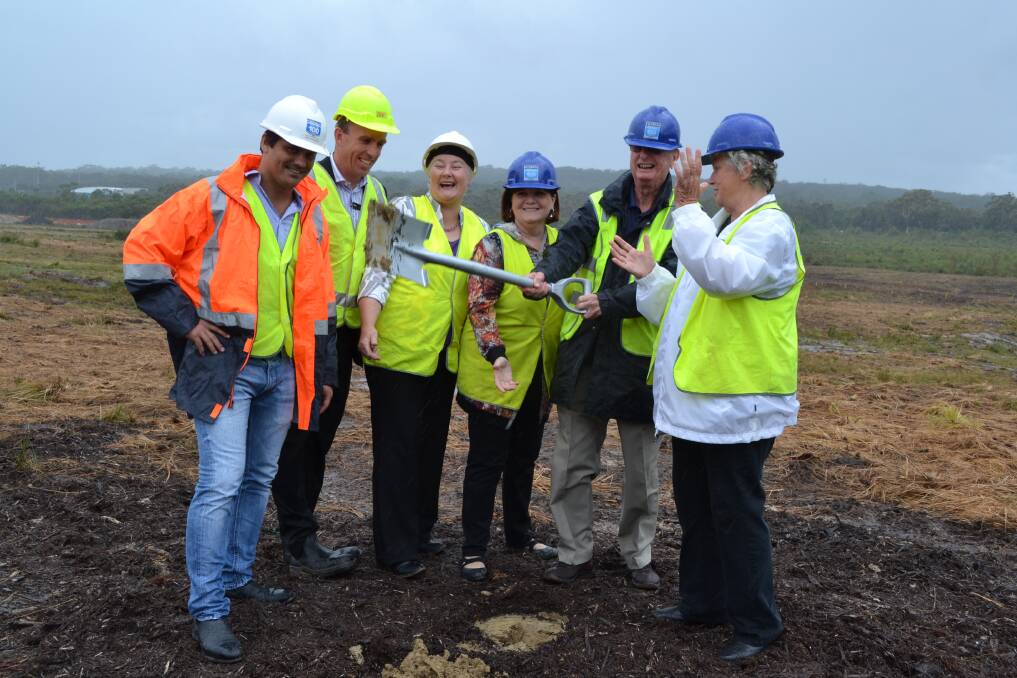 New developments in the Shoalhaven, such as Woolworths Vincentia, could undergo more rigorous testing by council fire safety auditors. Here in 2015 Woolworths regional manager Levi Corby and development manager Wes Dose, Gilmore MP Ann Sudmalis, South Coast MP Shelley Hancock, Vincentia Ratepayers and Residents Association member Brian Saunders and Shoalhaven Mayor Joanna Gash celebrate the beginning of construction on the Vincentia Marketplace Woolworths.