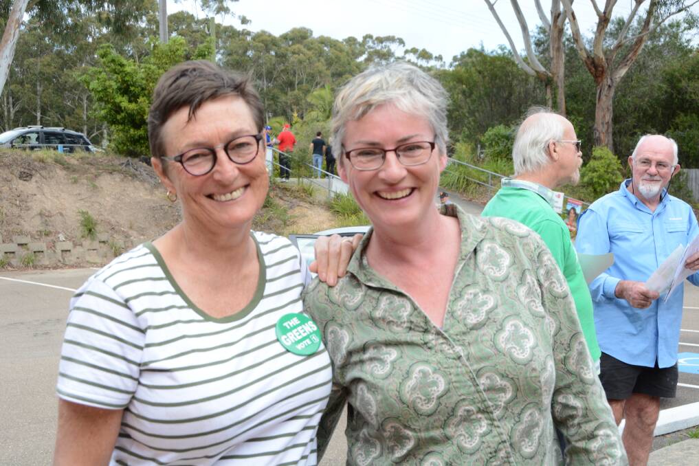 CAUTION: Greens councillors Kaye Gartner and Amanda Findley warn residents costs could mount if council takes on the race track project. 