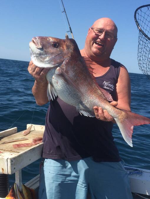SNAPPED: Further down the coast near Ulladulla, Marlin Fishing Club’s Pete Howarth shows off his 4.05 kilogram snapper caught off his vessel, Wildthing.