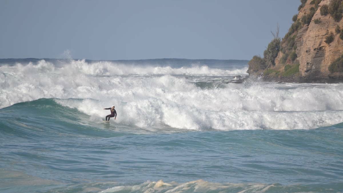 A south coast surf during big swells last year.