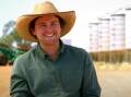 Dustin Manwaring is a third-generation cattle, sheep, goats and crop farmer. Picture by Channel 7
