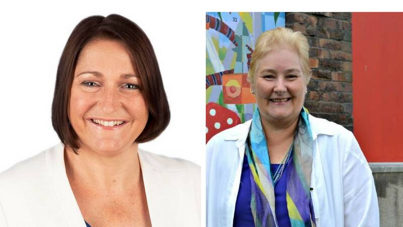 Gilmore Labor candidate Fiona Phillips and Gilmore MP Ann Sudmalis.