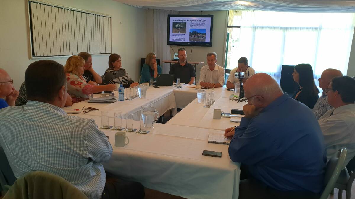 Politicians, community members and the media met to discuss the Princes Highway on March 16. 