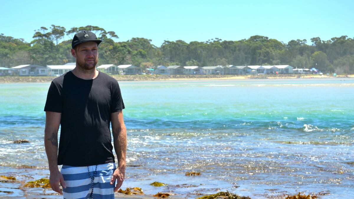 COASTAL HERO: Dolphin Point resident Damien Martin was one of two people who jumped into a raging current at Burrill Lake Inlet to rescue a group of swimmers on Wednesday, January 17. Photo: Emily Barton. 