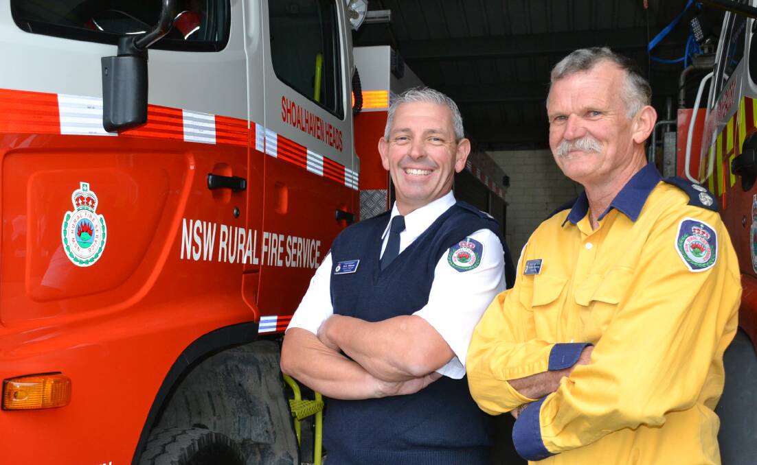 MISSION: Shoalhaven RFS district manager Superintendent Mark Williams and Shoalhaven deputy group captain Andrew Fielding are part of 29 NSW personnel heading to Canada to fight fires.