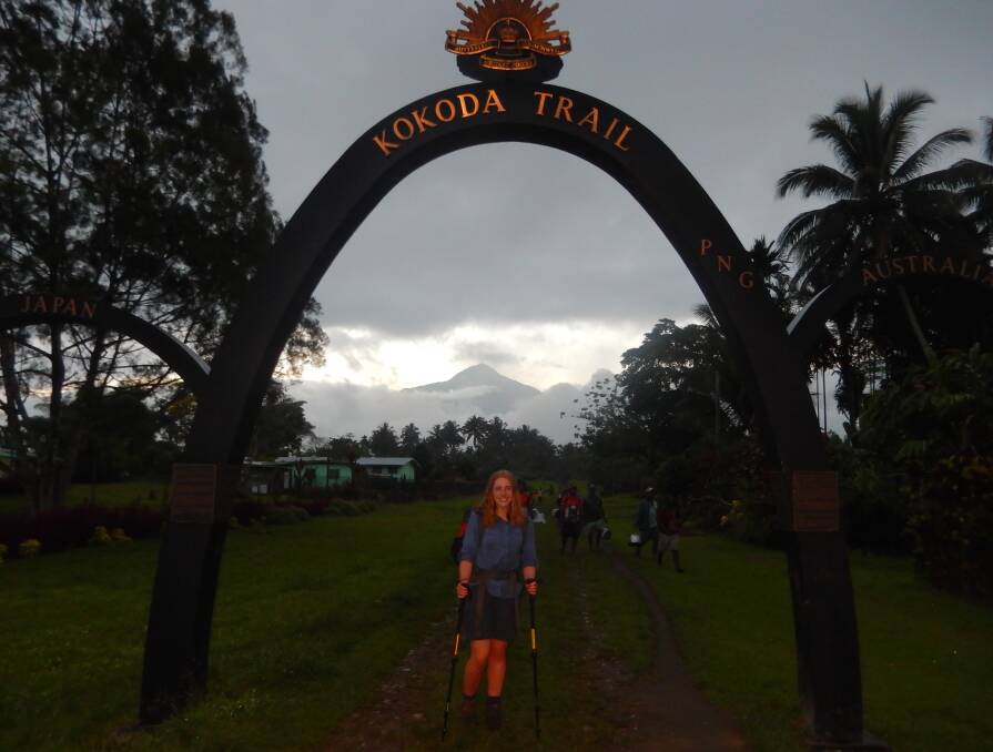 2017 Nowra RSL Sub-Branch's Kane’s Kokoda Challenge recipient, Bronte Heslehurst after completing her trek.
