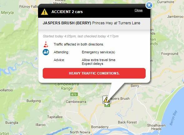 Two accidents bank up Princes Highway traffic