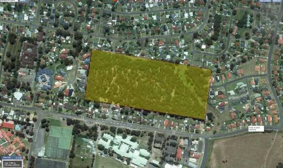 DA LODGED: The land off Morseby and Vendetta streets in Nowra where a 100 lot subdivision has been proposed.