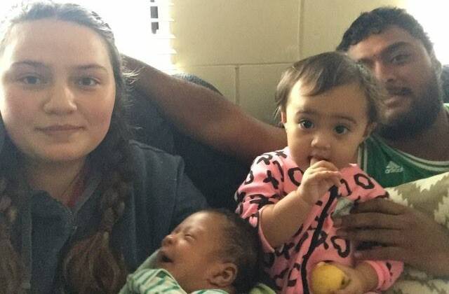 Eden Taurua-Capdevila with her partner Luke Kutu with their children Te'Ora and Amato.

