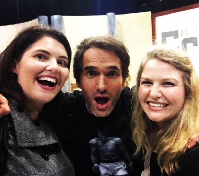 Dayle Latham and Gillian Lett with Todd Sampson.