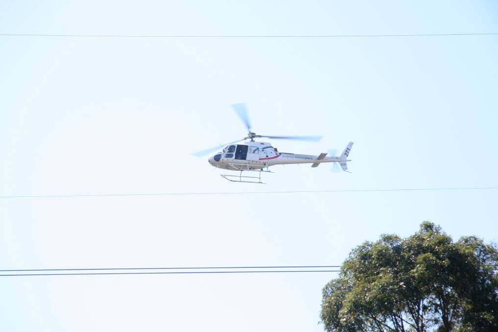Up in the sky it’s a bird, it’s a plane, it’s… just a TransGrid helicopter checking its high voltage transmission lines.