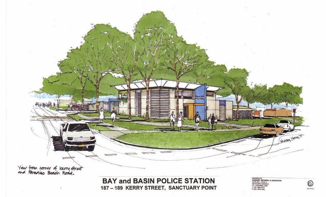 An artist's impression of the new Bay and Basin Police Station at Sanctuary Point.
