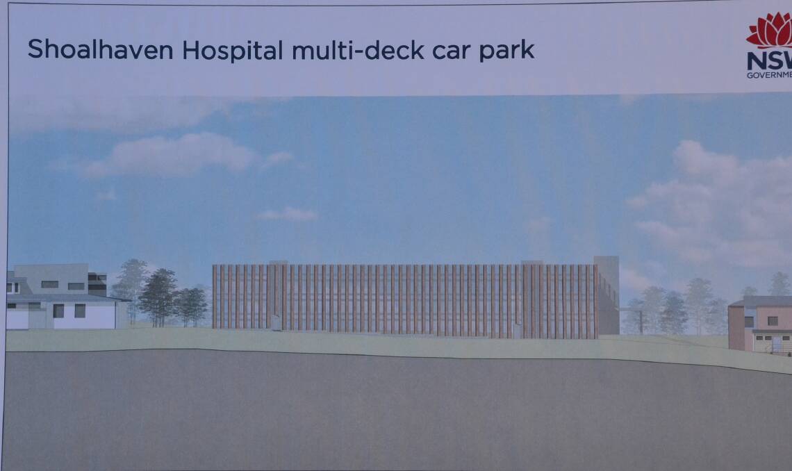 An artist's impression of the new $9.8m multi-level car park at Shoalhaven District Hospital.
