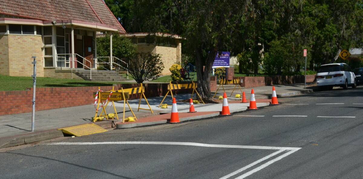 One of the completed raised pedestrian crossing outside St Michael’s Catholic School in North Street, Nowra. 