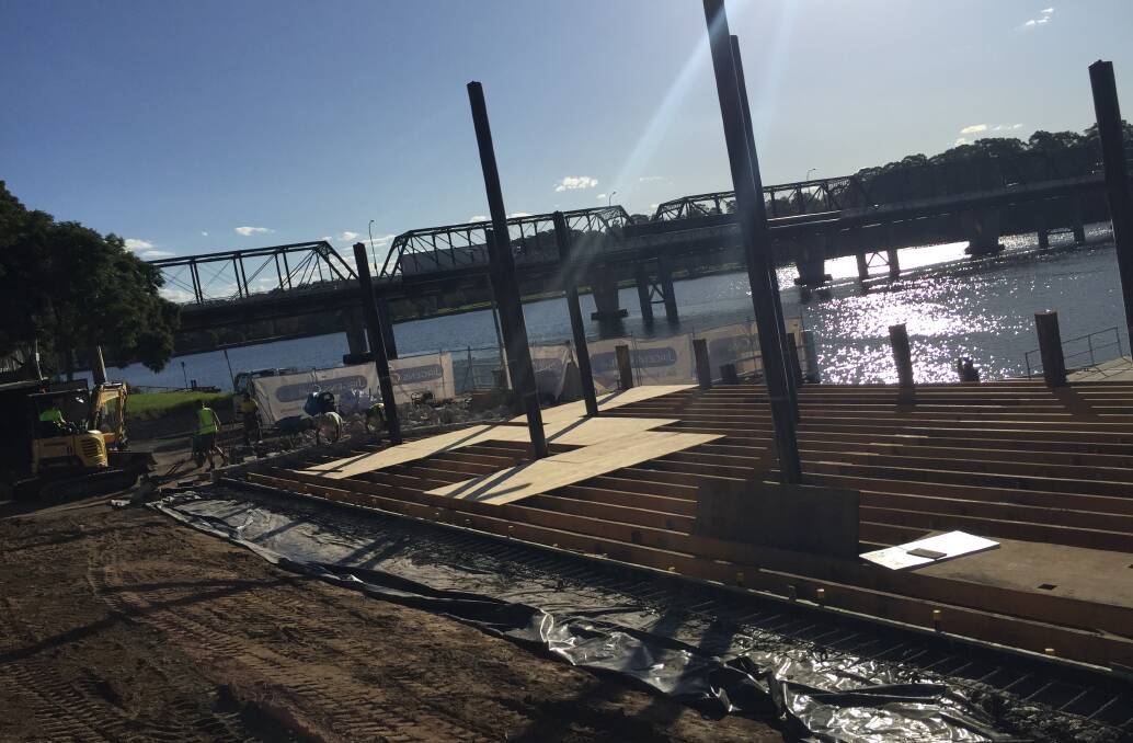 PROJECT: The Nowra Sails project on the southern banks of the Shoalhaven River at Nowra is taking shape.