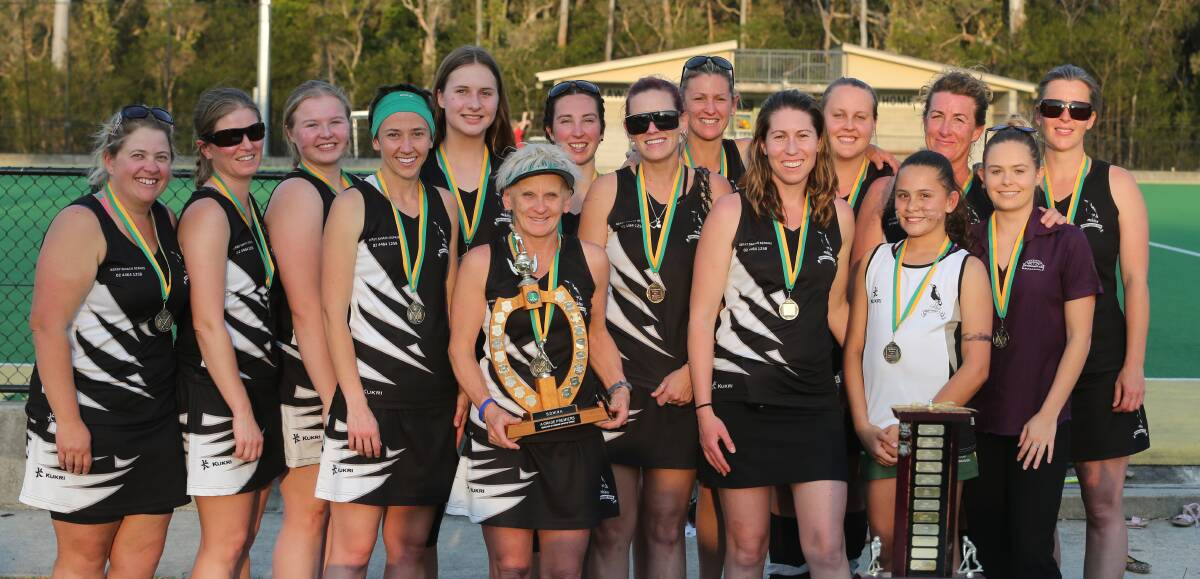 Shoalhaven women's hockey premiers, Berry Black who beat Allsorts Orange 4-nil to complete an undefeated season.