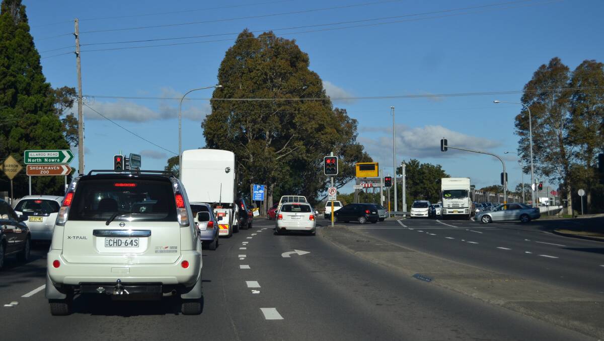 CONGESTION: Traffic problems on Illaroo Road and at the intersection of the Princes Highway need to be addressed before more development can take place in North Nowra.