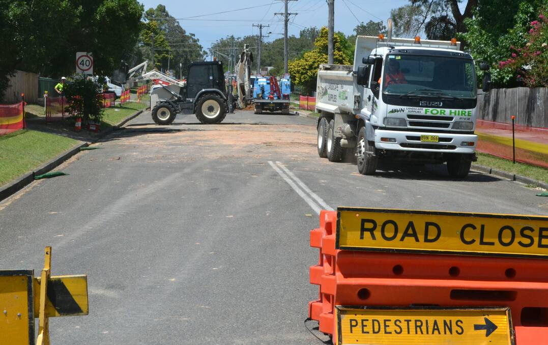ROAD WORKS: Shoalhaven City Council has started work on rehabilitating Wallace Street in Nowra. Photo: Dayle Latham