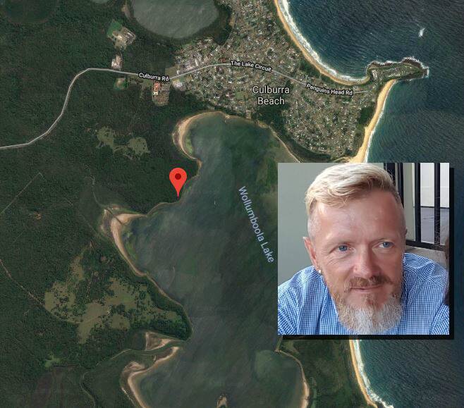 A body found south west of Culburra Beach is belirved to be that of 57-year-old missing man Mark Hendy (inset).