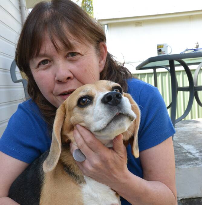 Protect Shoalhaven Dogs founder Lita Lynch with her beloved beagle Nala.